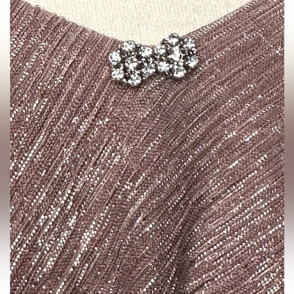 SLNY Women's Dusty Blossom Rose Tiered Sz 16 Short Sleeve Knee Length Dress NWT - Picture 5 of 13